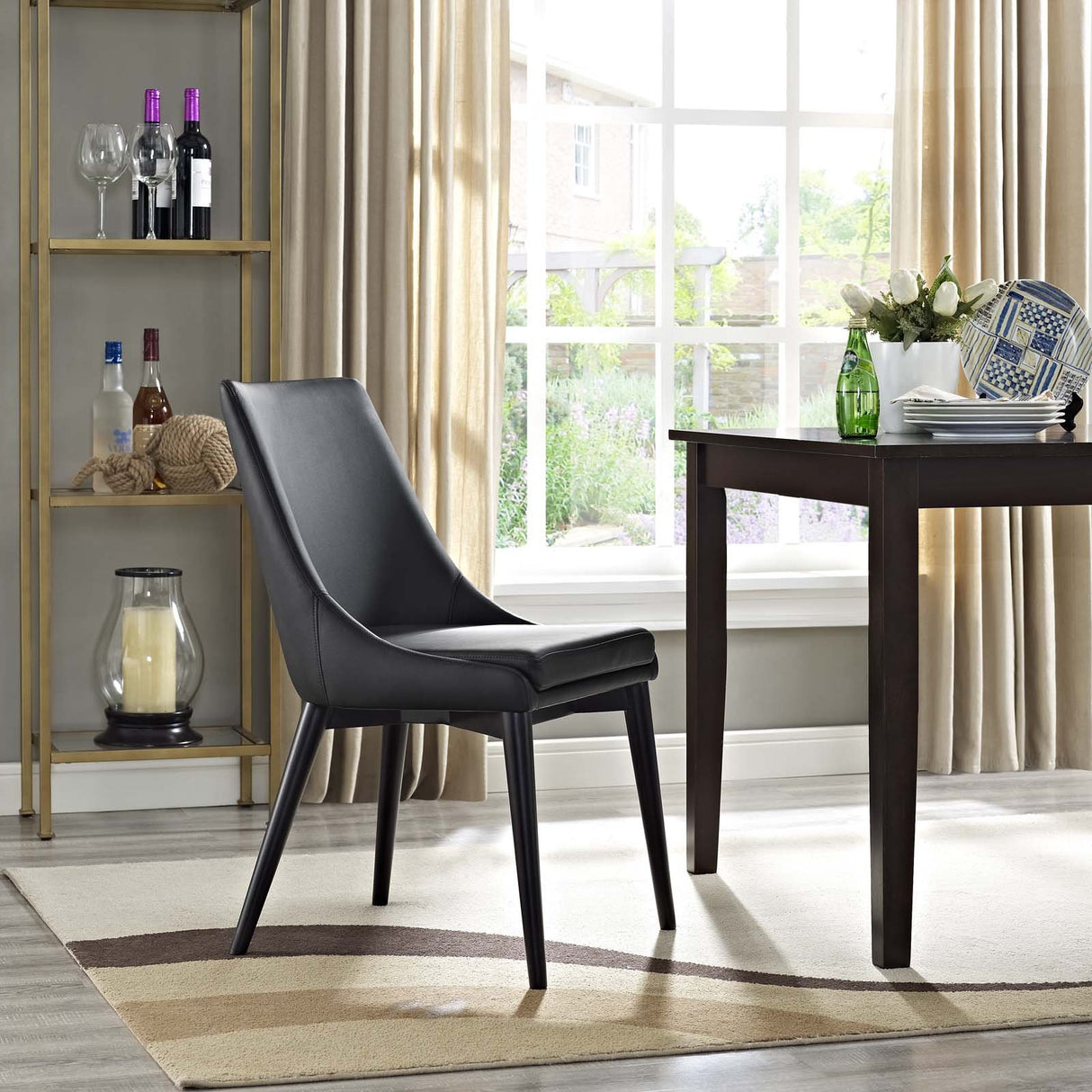 Viscount Accent Performance Velvet Dining Side Chair - Formal Dining Room Chair - BUILDMYPLACE