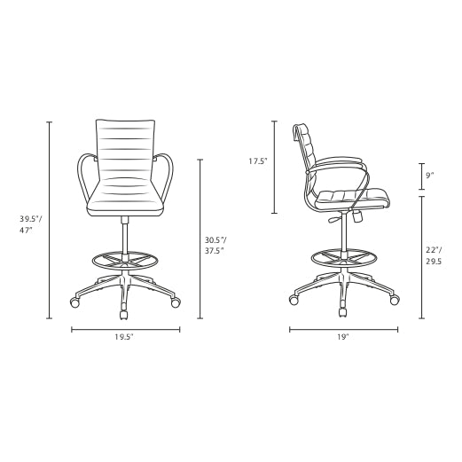 Modern Drafting Chair for Workstations | Office Furniture