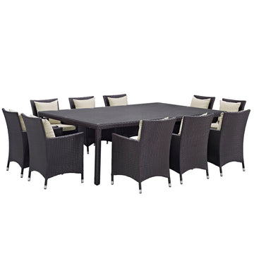 Convene 11 Piece Outdoor Patio Dining Set W/ 114" Dining Table