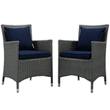 Sojourn 2 Piece Outdoor Patio Sunbrella Dining Set - BUILDMYPLACE