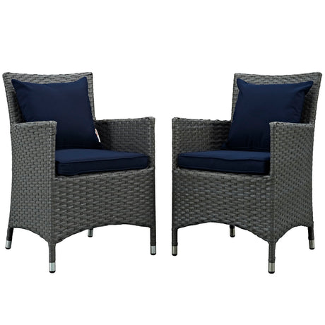 Sojourn 2 Piece Outdoor Patio Sunbrella Dining Set - BUILDMYPLACE