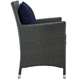Sojourn 2 Piece Outdoor Patio Sunbrella Dining Set - BUILDMYPLACE