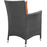 Sojourn 2 Piece Outdoor Patio Sunbrella Dining Set - BUILDMYPLACE