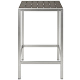 Shore Outdoor Patio Aluminum Bar Table - BUILDMYPLACE