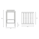 Shore Outdoor Patio Aluminum Bar Table - BUILDMYPLACE