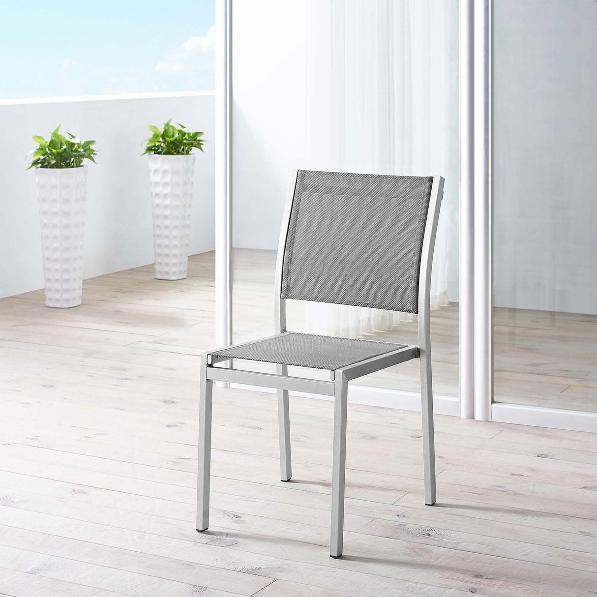 Shore Outdoor Patio Aluminum Side Chair - BUILDMYPLACE
