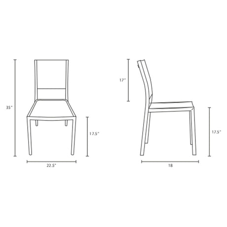 Shore Outdoor Patio Aluminum Side Chair - BUILDMYPLACE