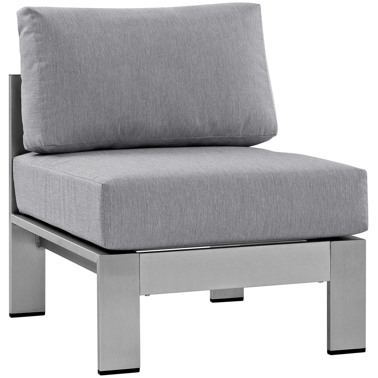 Shore Armless Outdoor Patio Aluminum Chair - BUILDMYPLACE