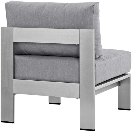 Shore Armless Outdoor Patio Aluminum Chair - BUILDMYPLACE