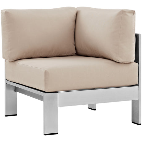 Shore Outdoor Patio Aluminum Corner Sofa - BUILDMYPLACE