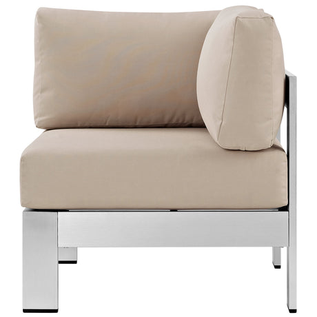 Shore Outdoor Patio Aluminum Corner Sofa - BUILDMYPLACE
