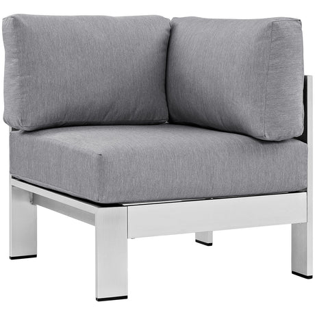 Shore Outdoor Patio Aluminum Corner Sofa - BUILDMYPLACE