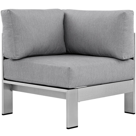 Shore Outdoor Patio Aluminum Corner Sofa - BUILDMYPLACE