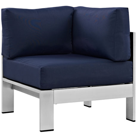 Shore Outdoor Patio Aluminum Corner Sofa - BUILDMYPLACE