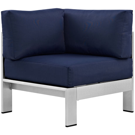 Shore Outdoor Patio Aluminum Corner Sofa - BUILDMYPLACE