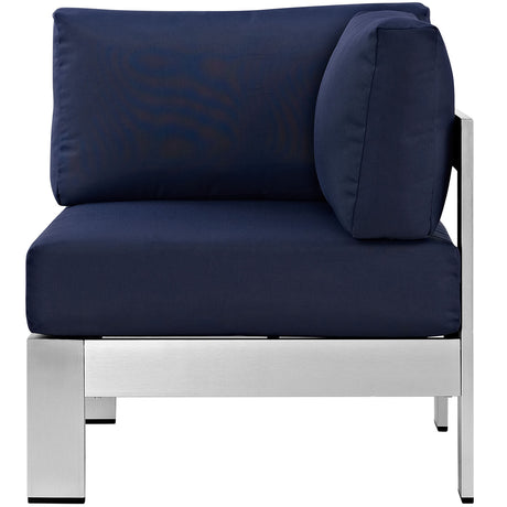 Shore Outdoor Patio Aluminum Corner Sofa - BUILDMYPLACE