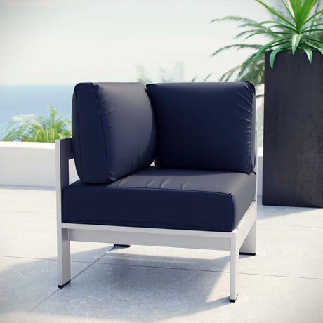 Shore Outdoor Patio Aluminum Corner Sofa - BUILDMYPLACE