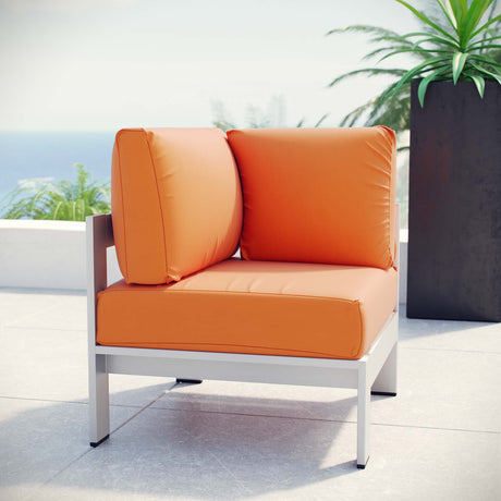 Shore Outdoor Patio Aluminum Corner Sofa - BUILDMYPLACE