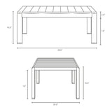 Shore Outdoor Patio Aluminum Coffee Table - BUILDMYPLACE