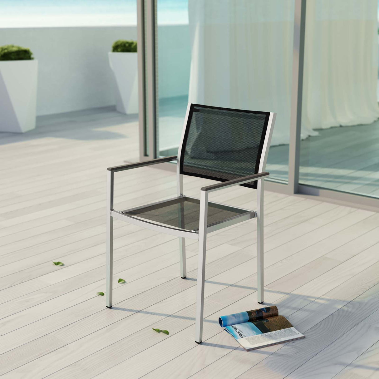 Shore Outdoor Patio Aluminum Dining Chair - BUILDMYPLACE