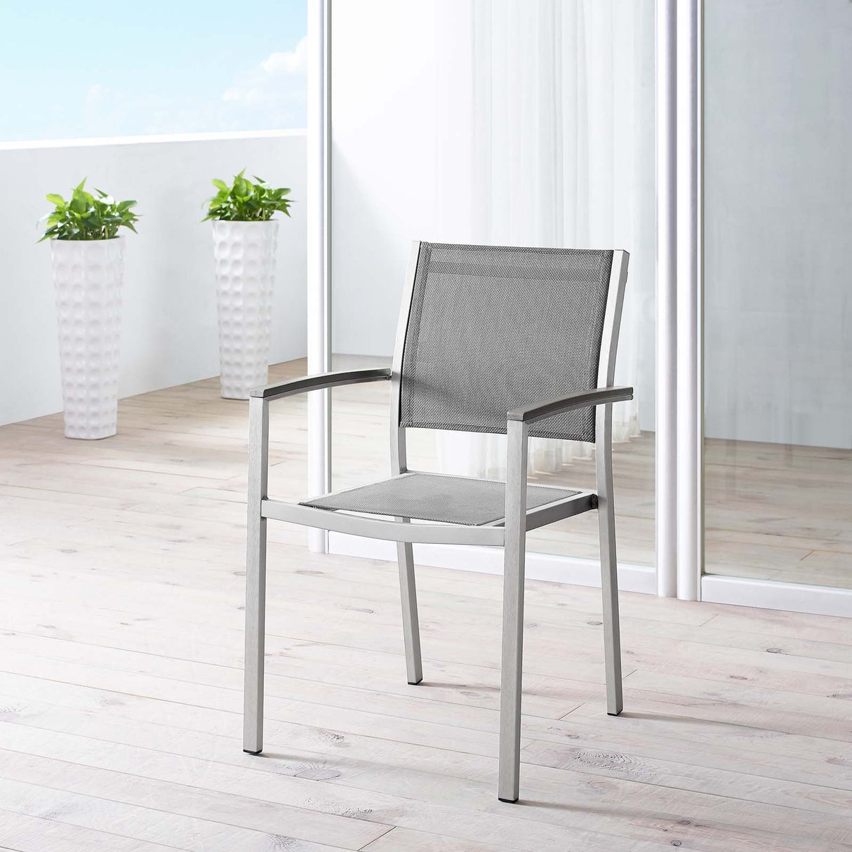 Shore Outdoor Patio Aluminum Dining Chair - BUILDMYPLACE