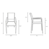 Shore Outdoor Patio Aluminum Dining Chair - BUILDMYPLACE