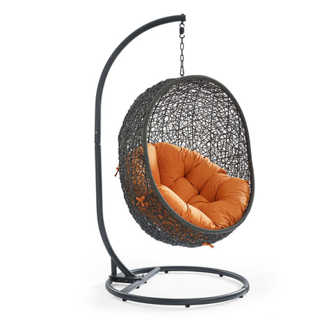 Egg Hammock Chair With Hanging Kits - Fastness Hanging Hide Outdoor Patio Swing Chair With Stand - BUILDMYPLACE