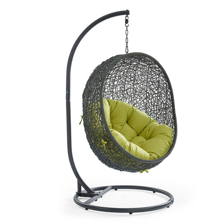 Egg Hammock Chair With Hanging Kits - Fastness Hanging Hide Outdoor Patio Swing Chair With Stand - BUILDMYPLACE