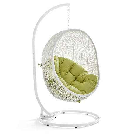 Egg Hammock Chair With Hanging Kits - Fastness Hanging Hide Outdoor Patio Swing Chair With Stand - BUILDMYPLACE