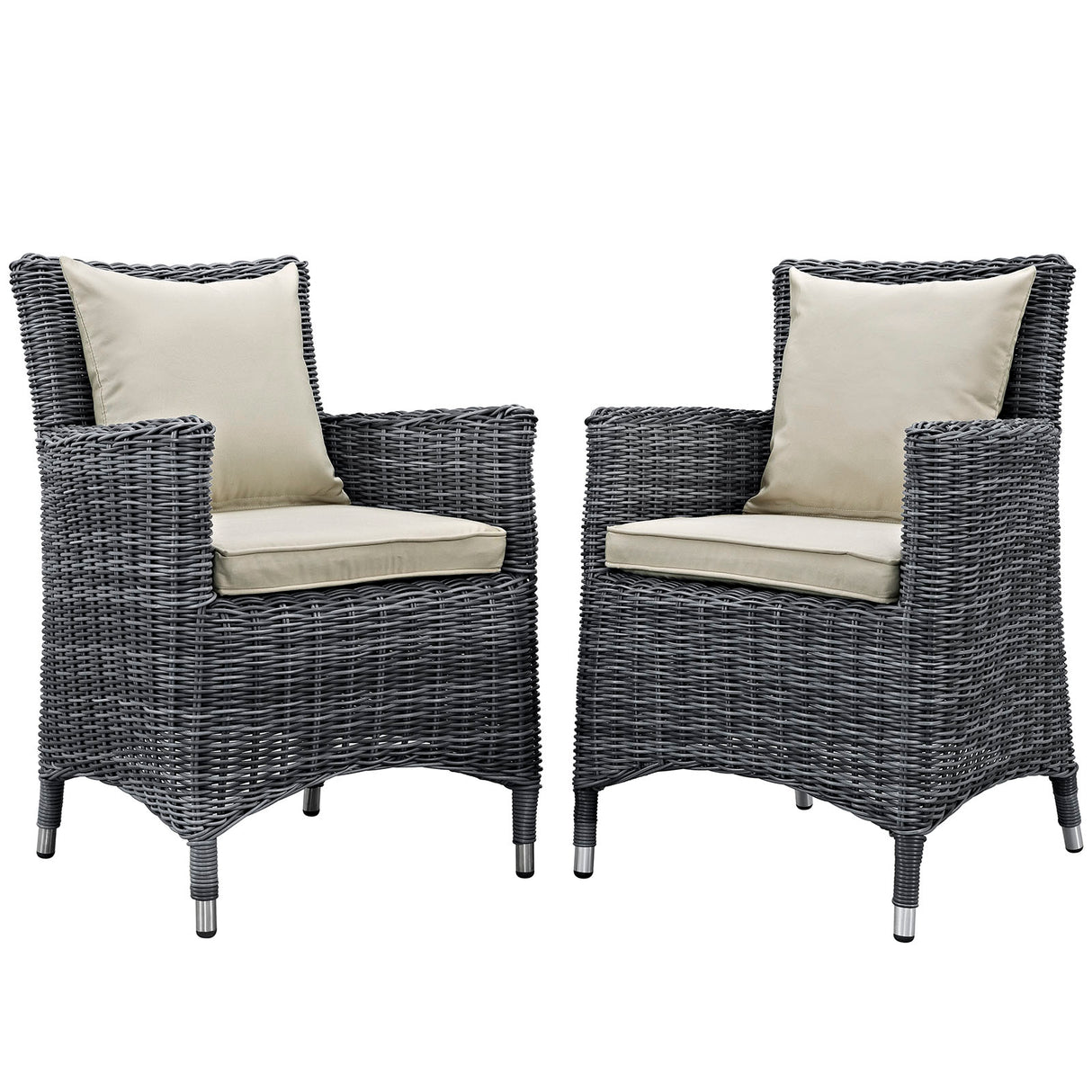 Summon 2 Piece Outdoor Patio Sunbrella Dining Set - BUILDMYPLACE