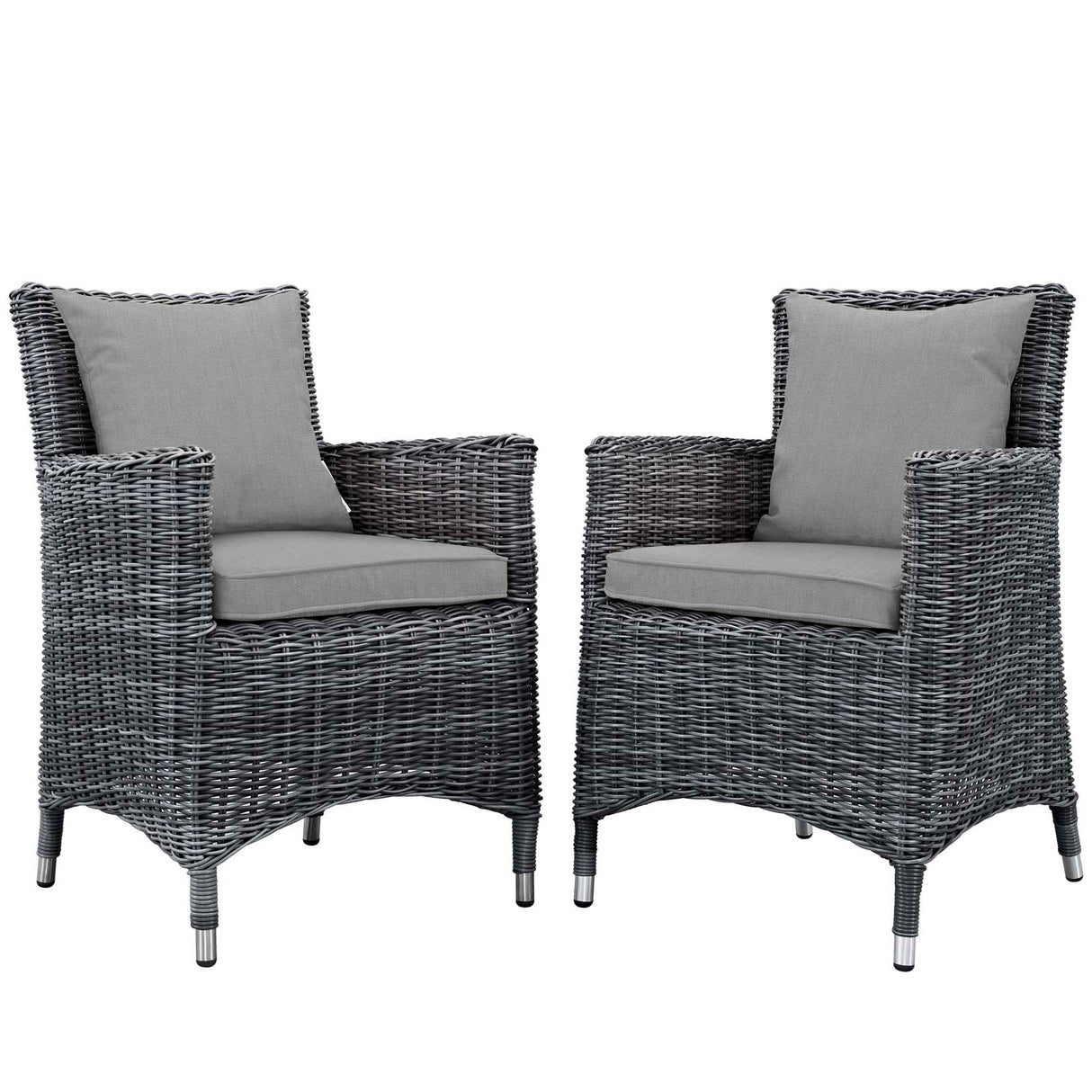 Summon 2 Piece Outdoor Patio Sunbrella Dining Set - BUILDMYPLACE