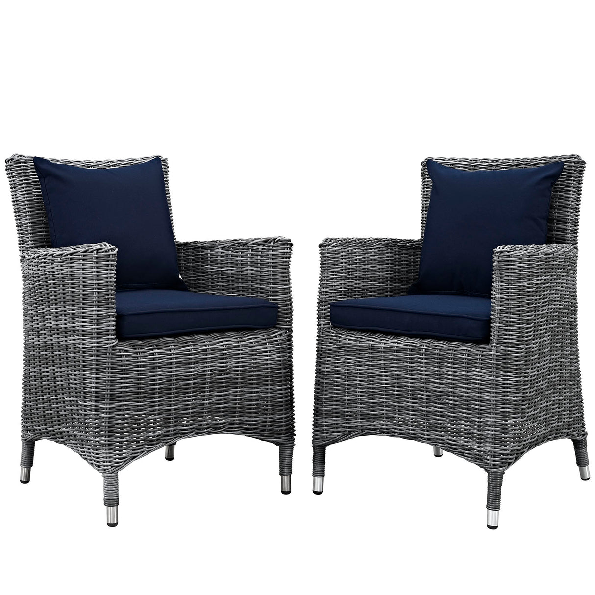 Summon 2 Piece Outdoor Patio Sunbrella Dining Set - BUILDMYPLACE