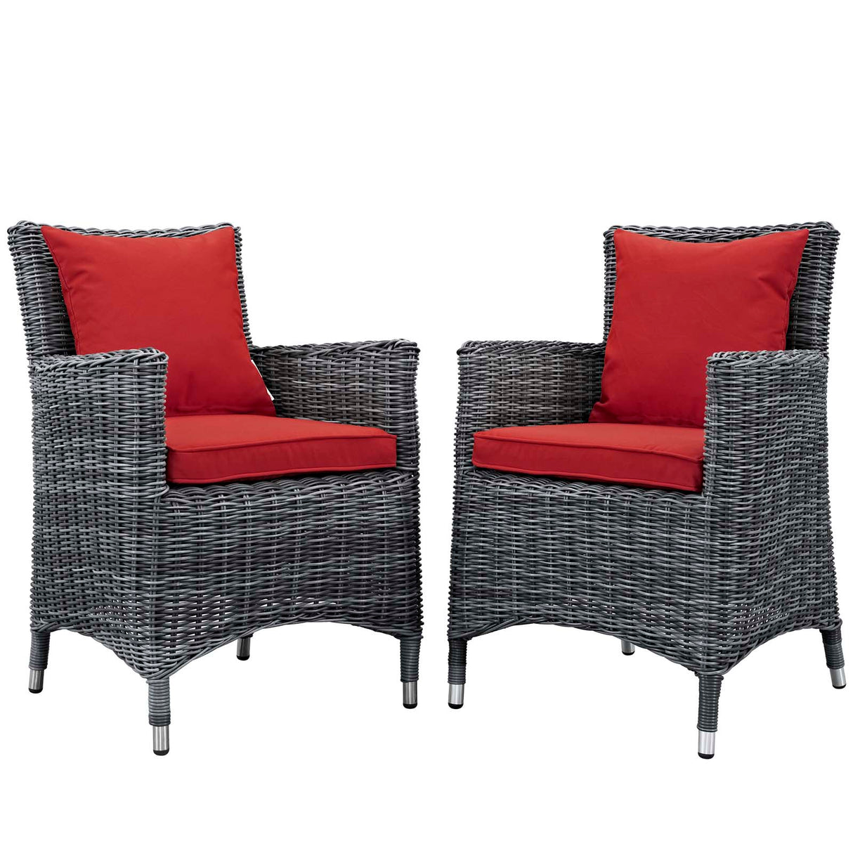 Summon 2 Piece Outdoor Patio Sunbrella Dining Set - BUILDMYPLACE