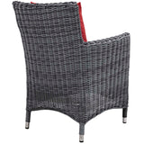 Summon 2 Piece Outdoor Patio Sunbrella Dining Set - BUILDMYPLACE