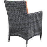 Summon 2 Piece Outdoor Patio Sunbrella Dining Set - BUILDMYPLACE