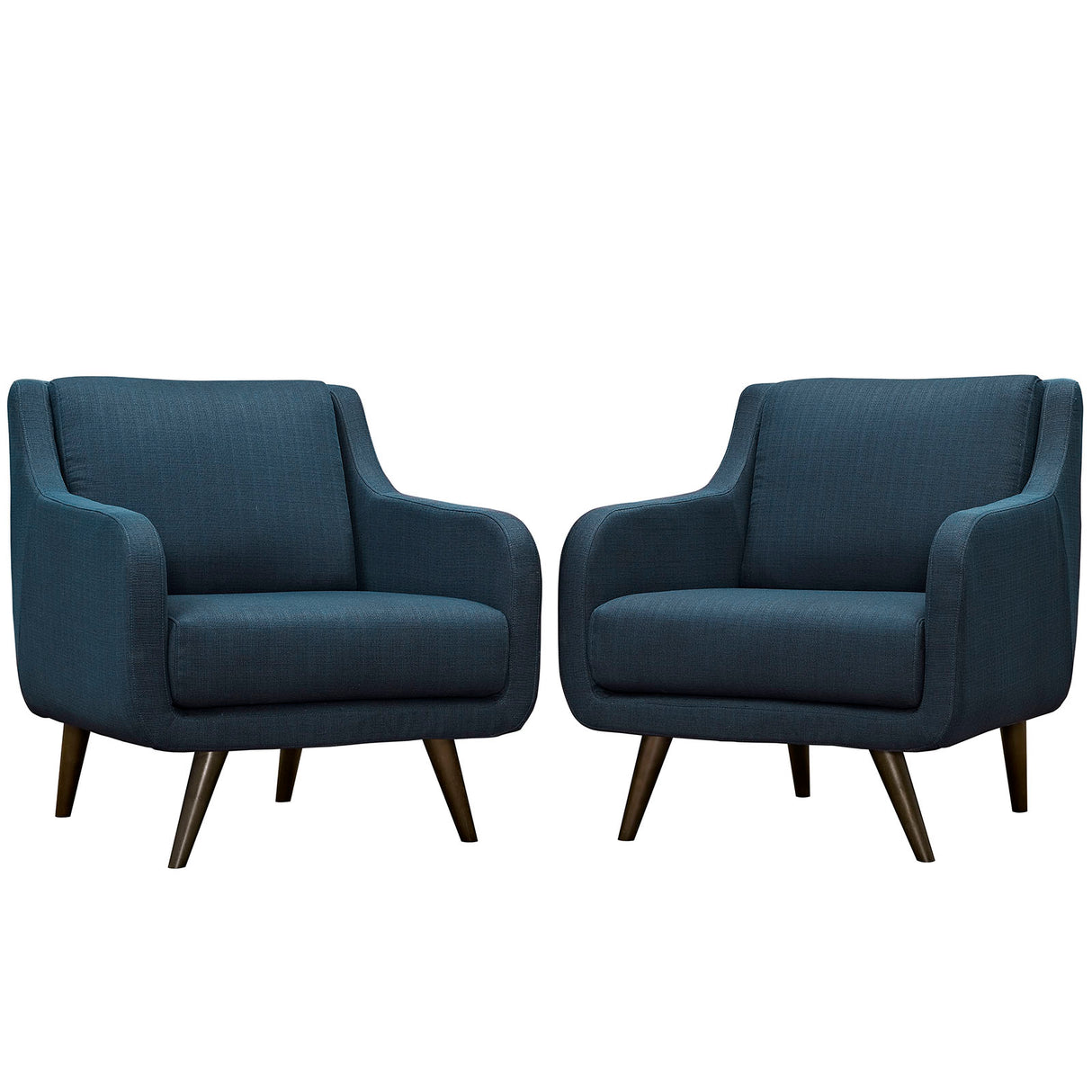 Modern Verve Upholstered Leisure Club Chairs w/ Wood Legs -  Accent Chair for Hallway room - BUILDMYPLACE