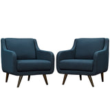 Modern Verve Upholstered Leisure Club Chairs w/ Wood Legs -  Accent Chair for Hallway room - BUILDMYPLACE