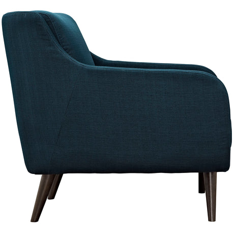 Modern Verve Upholstered Leisure Club Chairs w/ Wood Legs -  Accent Chair for Hallway room - BUILDMYPLACE