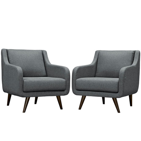 Modern Verve Upholstered Leisure Club Chairs w/ Wood Legs -  Accent Chair for Hallway room - BUILDMYPLACE