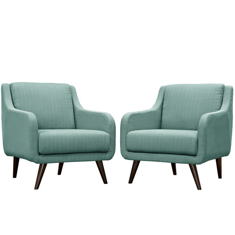 Modern Verve Upholstered Leisure Club Chairs w/ Wood Legs -  Accent Chair for Hallway room - BUILDMYPLACE