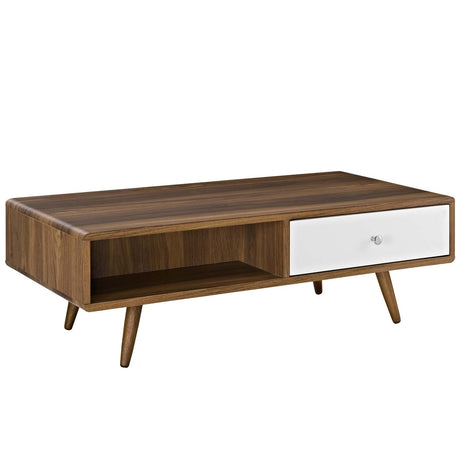 Modern Transmit  Media Console Low Profile Wood Coffee Table - Cocktail Table - BUILDMYPLACE
