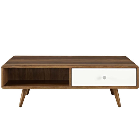 Modern Transmit  Media Console Low Profile Wood Coffee Table - Cocktail Table - BUILDMYPLACE