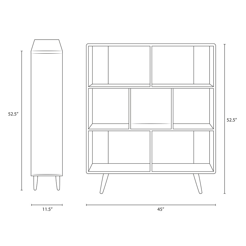 Transmit Bookcase With 7 Open Shelf - Utility Cabinets With Display Storage Units - BUILDMYPLACE