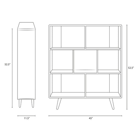 Transmit Bookcase With 7 Open Shelf - Utility Cabinets With Display Storage Units - BUILDMYPLACE