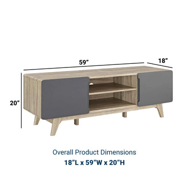 Modern Tread Media Console Tv Entertainment Stand - Storage Console Tv Stand