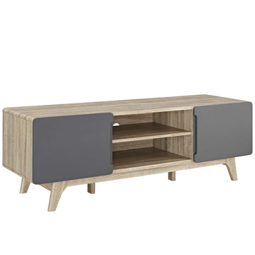 Modern Tread Media Console Tv Entertainment Stand - Storage Console Tv Stand