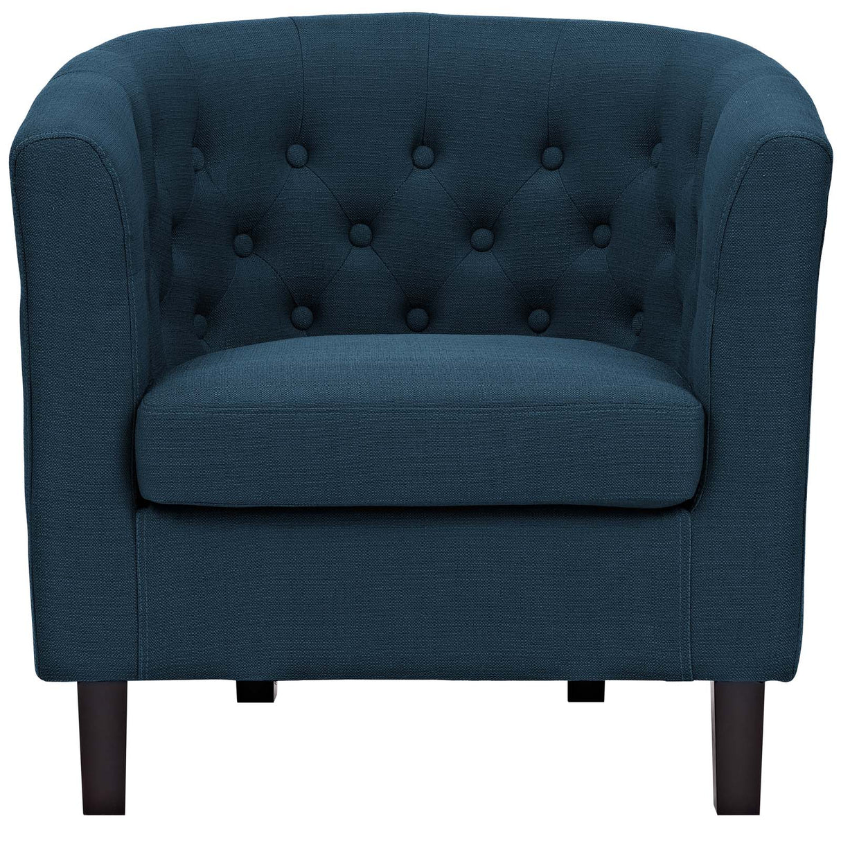 Modern Accent Armchair In Fabric - Prospect Upholstered Wood Frame Legs Chair - 1-Set - BUILDMYPLACE