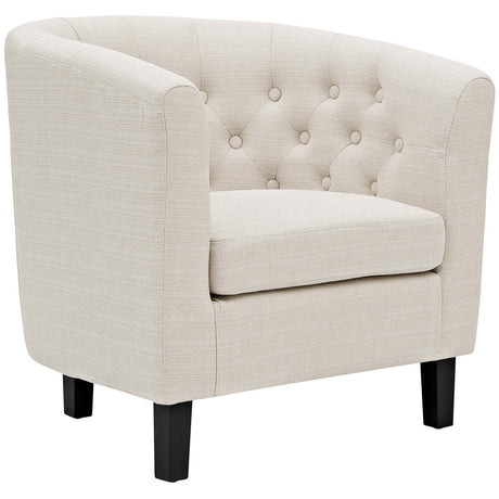 Modern Accent Armchair In Fabric - Prospect Upholstered Wood Frame Legs Chair - 1-Set - BUILDMYPLACE