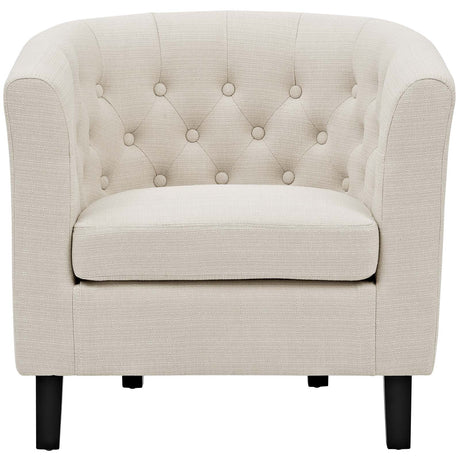 Modern Accent Armchair In Fabric - Prospect Upholstered Wood Frame Legs Chair - 1-Set - BUILDMYPLACE