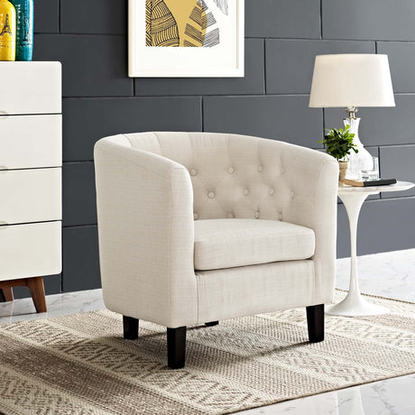 Modern Accent Armchair In Fabric - Prospect Upholstered Wood Frame Legs Chair - 1-Set - BUILDMYPLACE